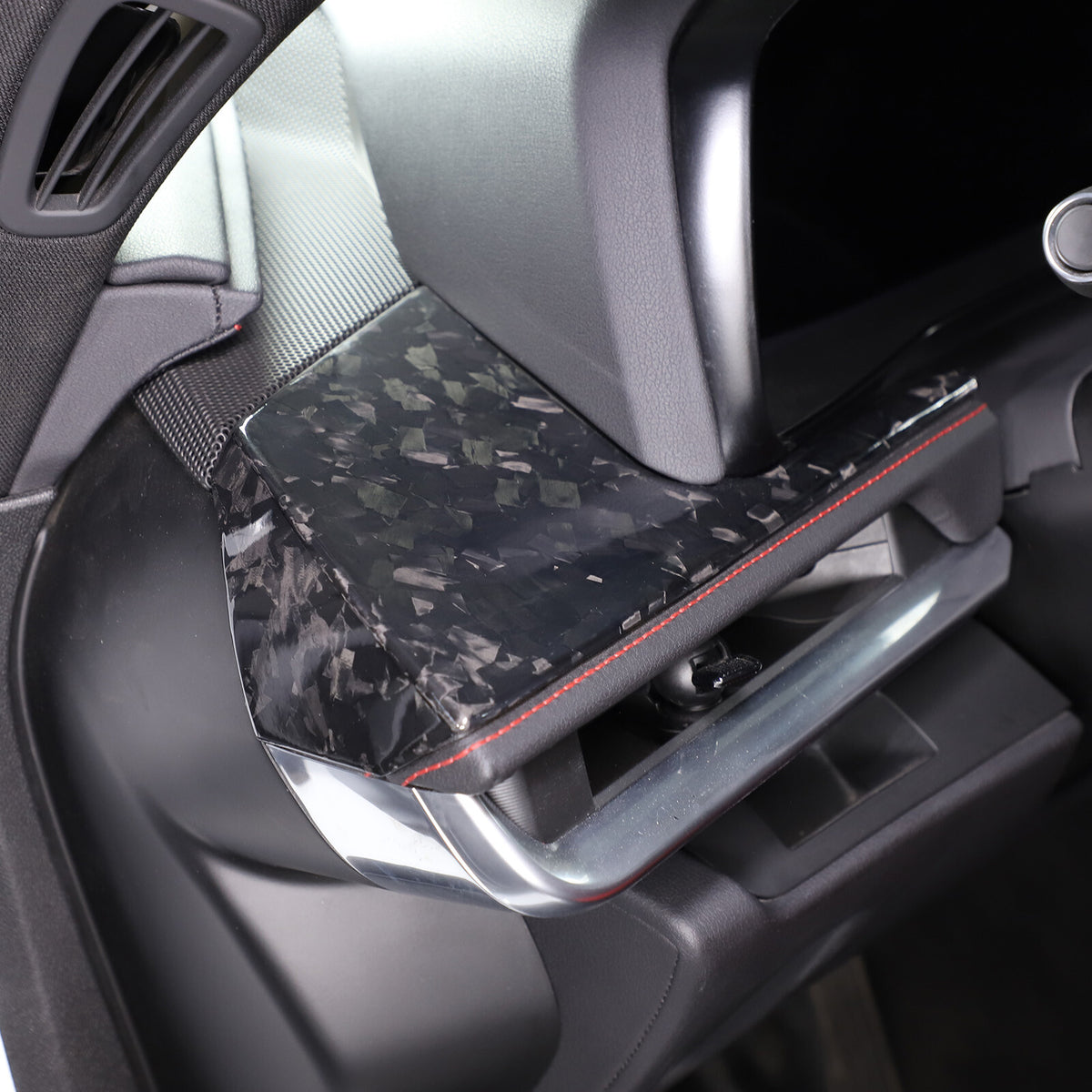 Forged Carbon Fiber Driver Side Air Vent Upper Trim Cover For Corvette C8 20+ US 4