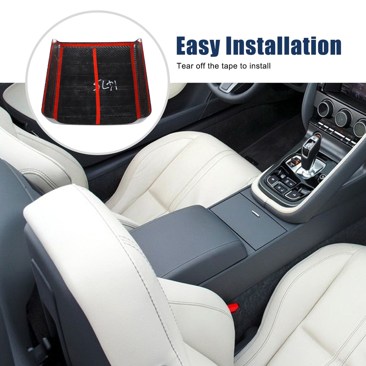 Real Carbon Fiber Center Console Armrest Box Cover For Jaguar F-Type X152 2013+ 11