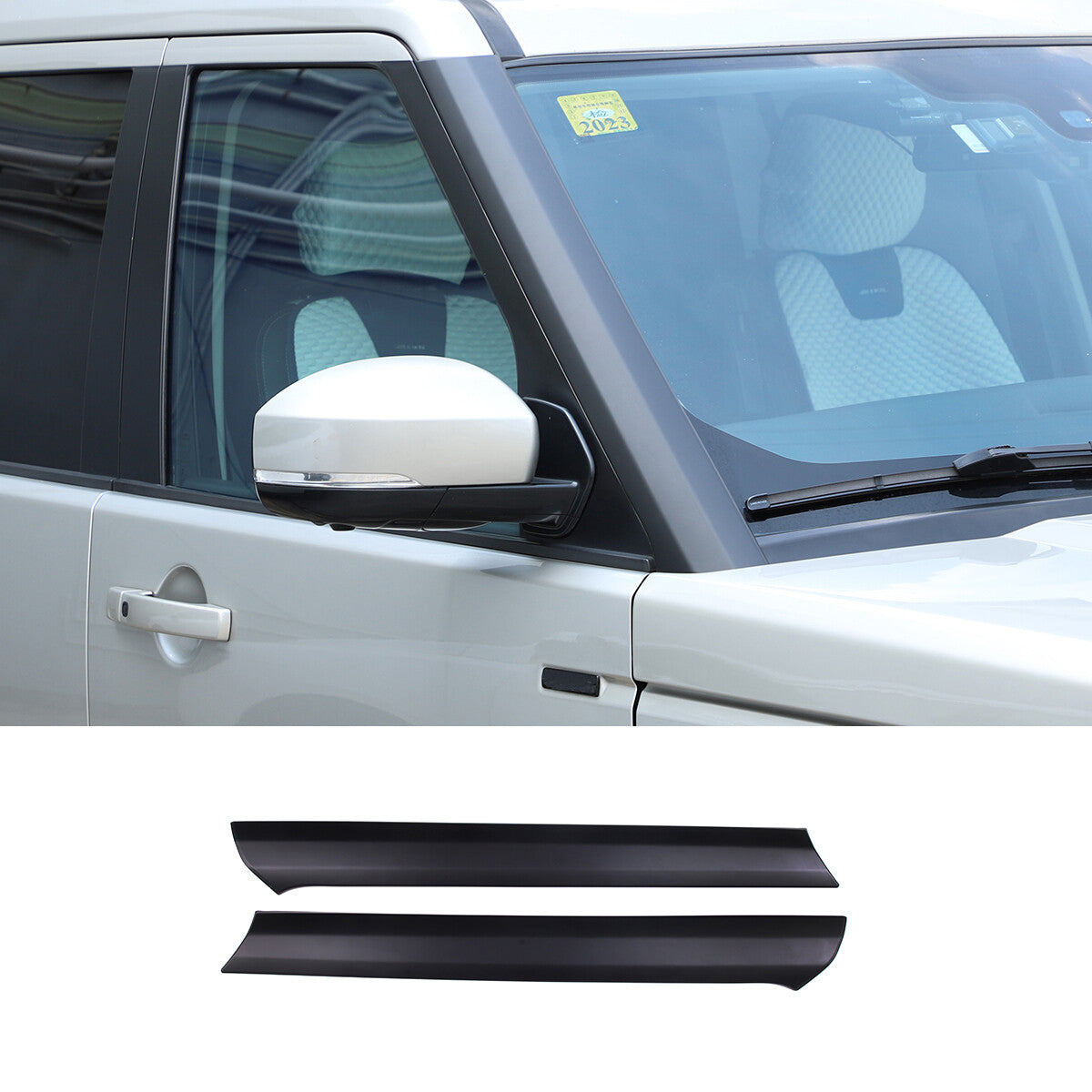 Matte Black A B Pillar Post Trim Set for Land Rover Discovery LR3 LR4 2010-16 3