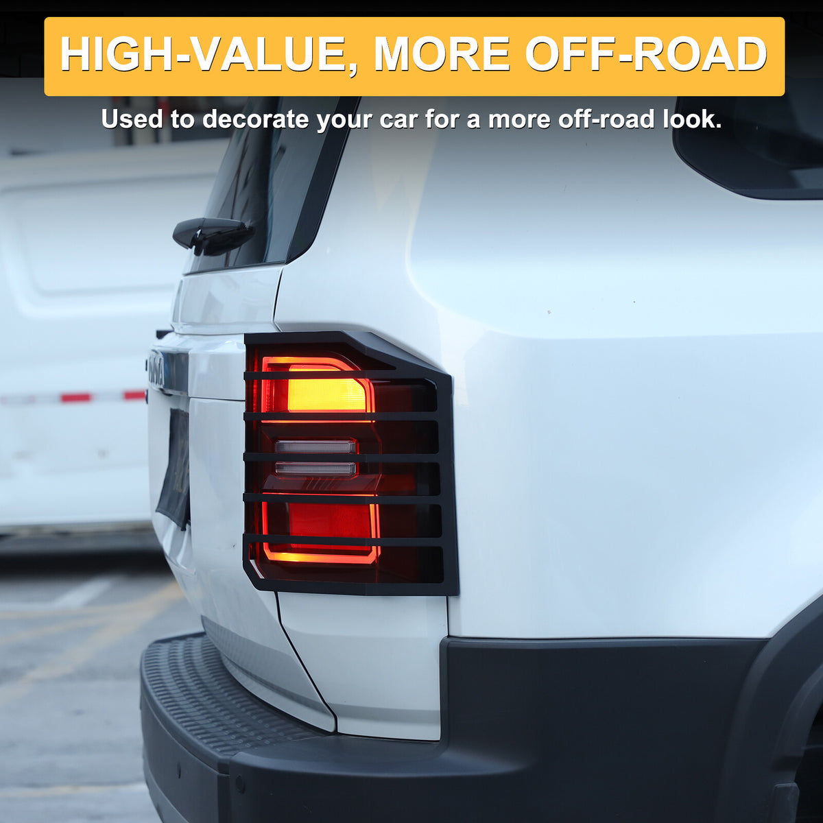 Steel Alloy Rear Tail Light Lamp Cover Trim For Toyota Land Cruiser LC250 24+ 16