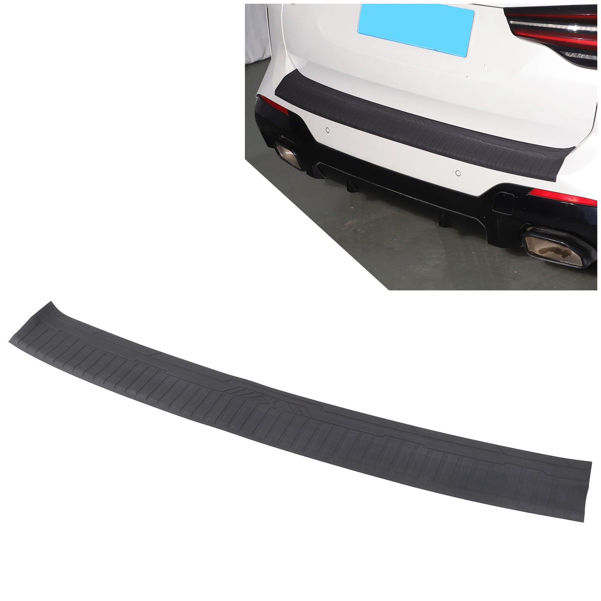 TPE Rear Bumper Protector Sill Guard Trim For BMW X3 G01 2018-2024 13