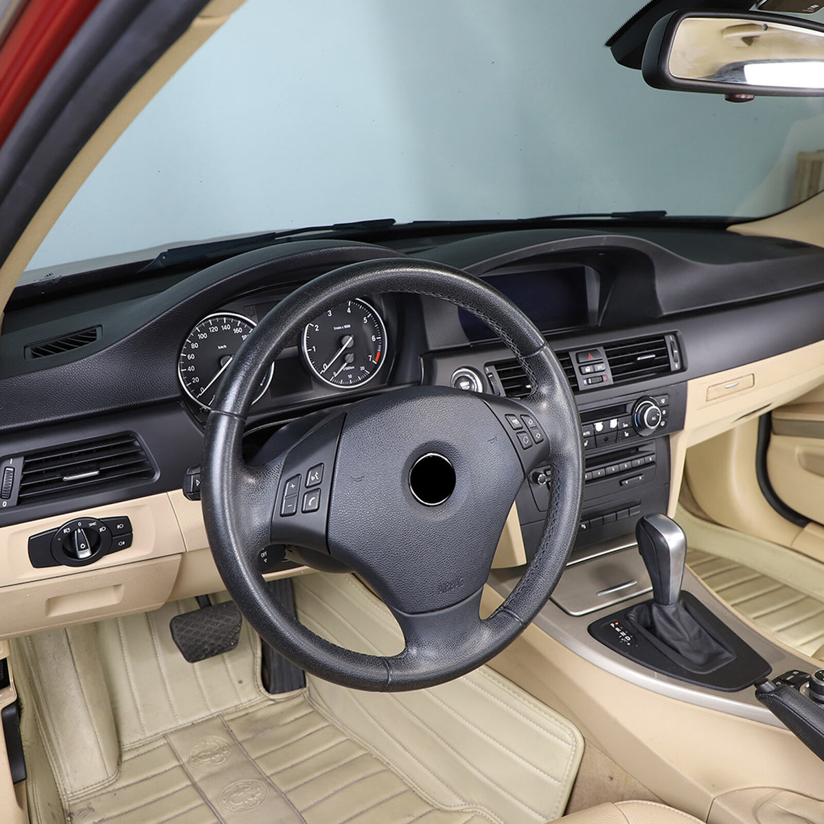 Matte Black Center Console Dashboard Panel Trim For BMW 3 Series E90 2005-12 US 13