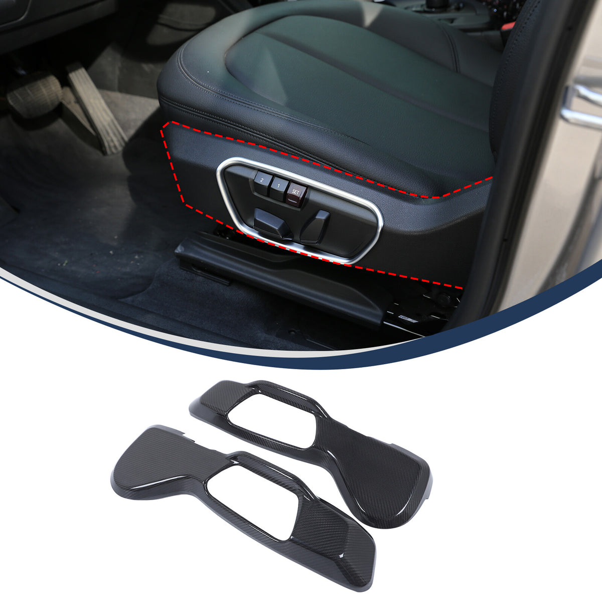 Real Carbon Fiber Interior Seat Side Panel Trim Cover For Toyota Supra A90 19-24 9