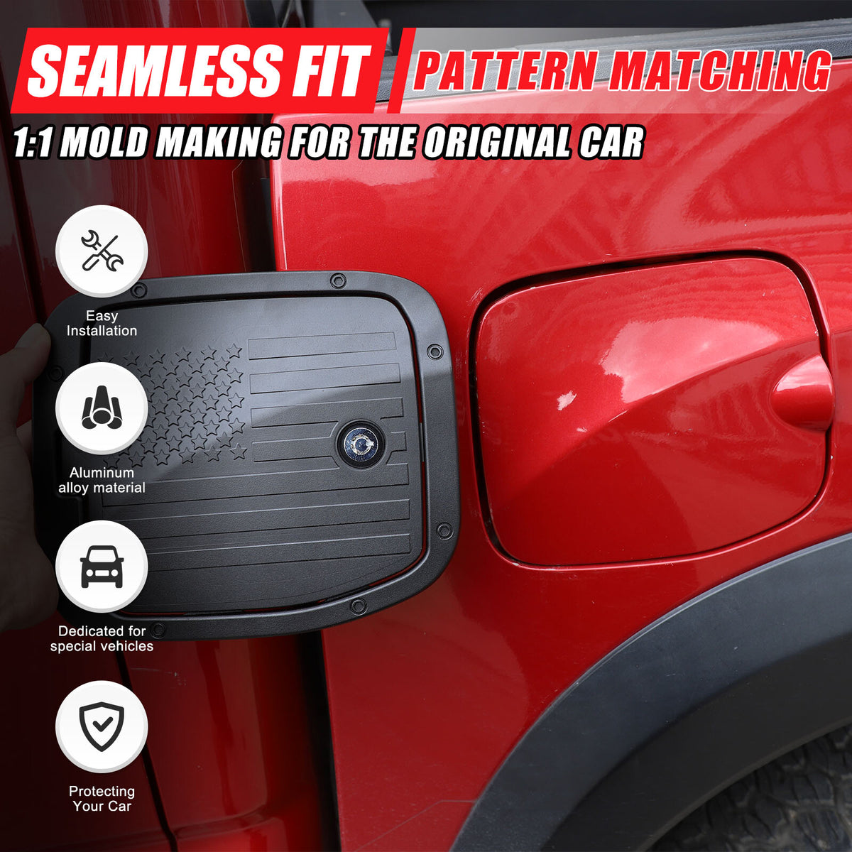 Star Alloy Locking Fuel Door Gas Tank Cap Cover Lock Key For Toyota Tacoma 16-23 14