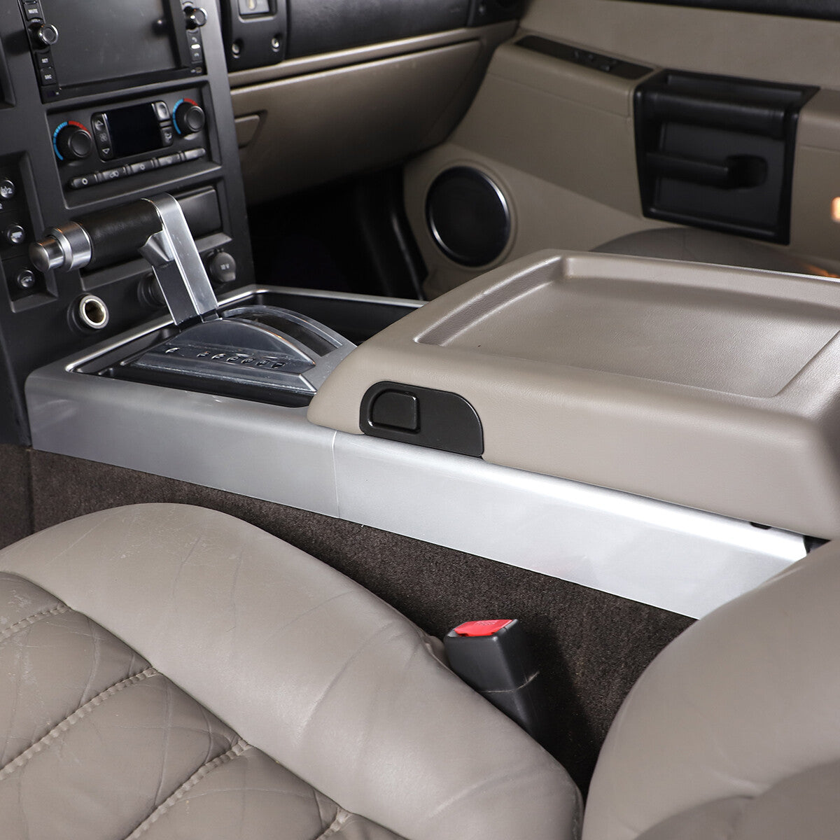 Silver Interior Gear Shift Panel Side Trim Cover For Hummer H2 2003-2007 7