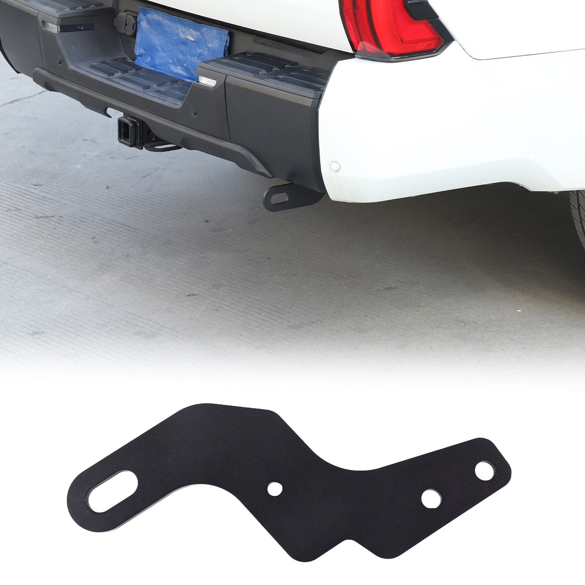 Black Rear Bumper Tow Hook Rescue Recovery Kits For Toyota Tundra 2022+ 1