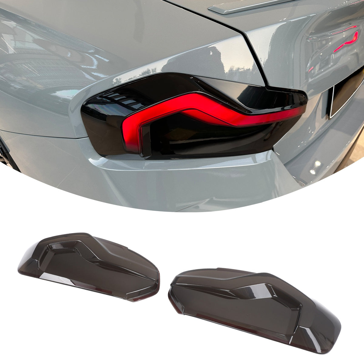 Smoked Blackout Tail Light Cover Overlay For BMW 2 Series G42/M2/G87/M240i 22+ 2