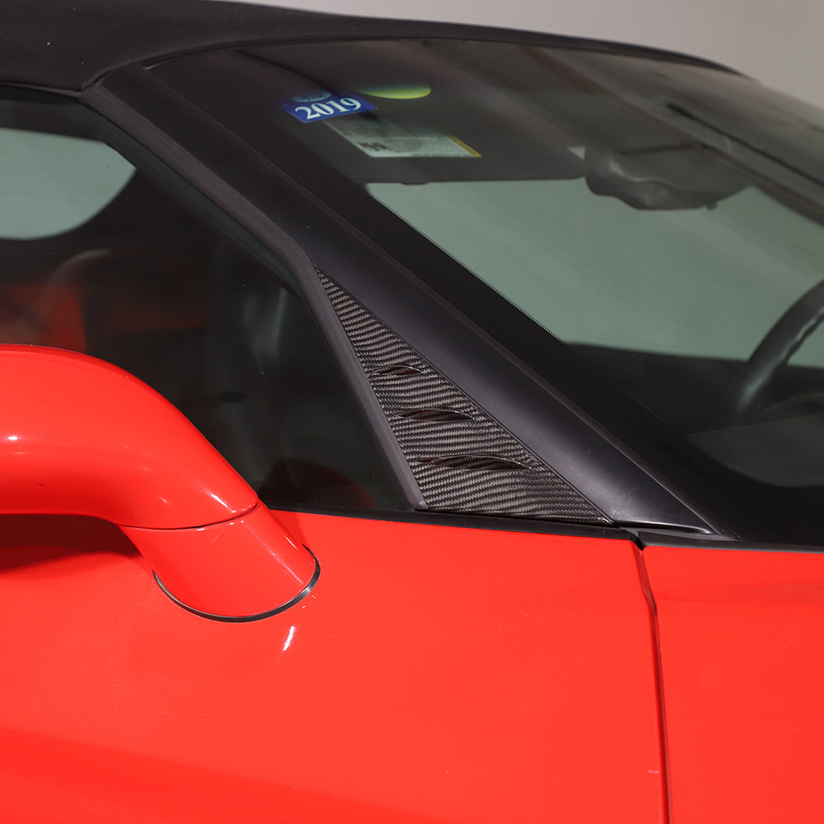 Real Carbon Fiber Window Triangle A-Pillar Cover Trim For Corvette C6 2005-13 16