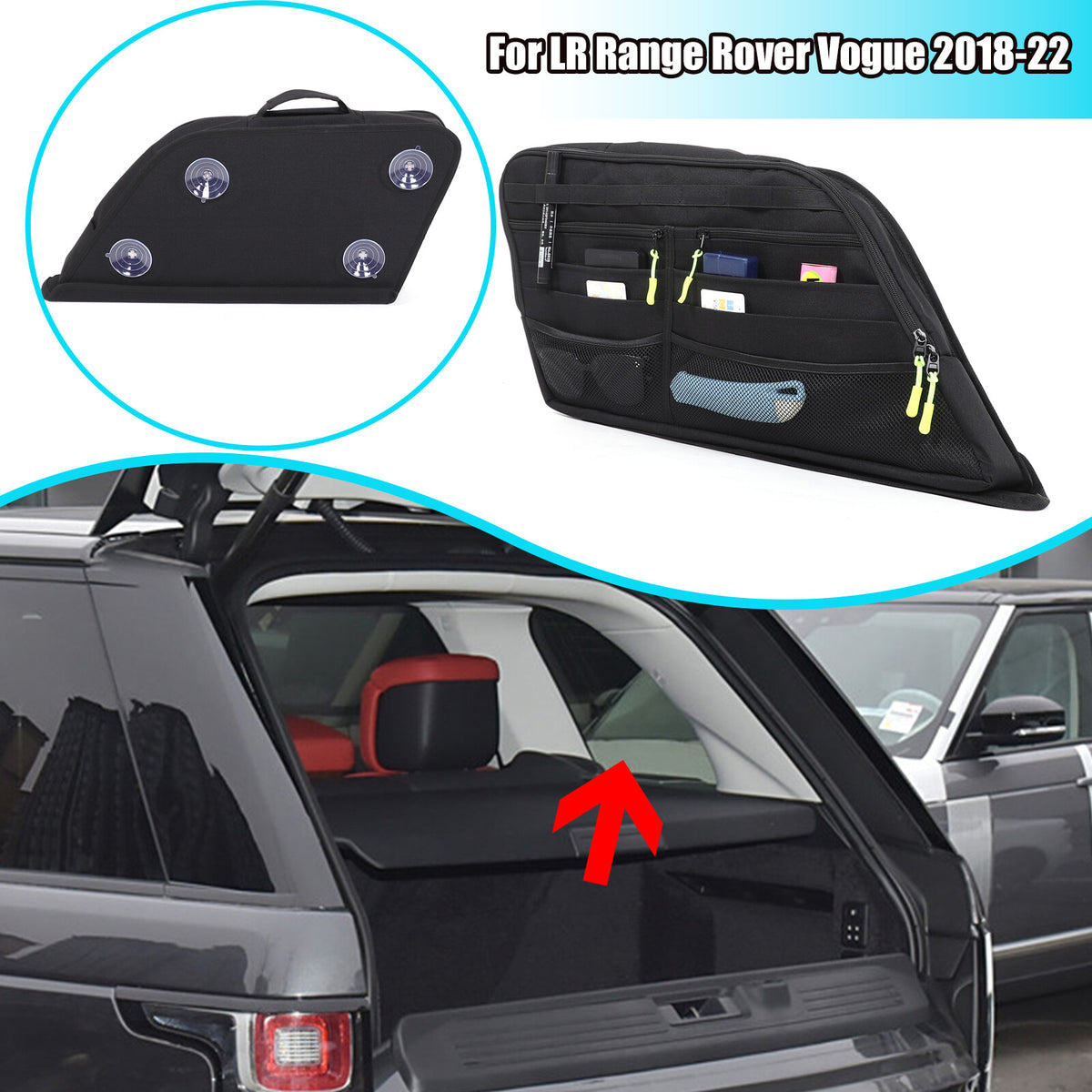 Rear Trunk Right Side Storage Bag Organizer For LR Range Rover Vogue L405 18-22 1