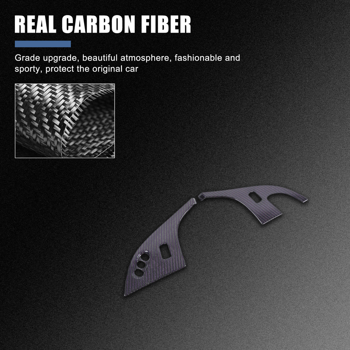 Real Carbon Fiber Children Lock Button Frame Trim For Corvette C6 2005-2013 13