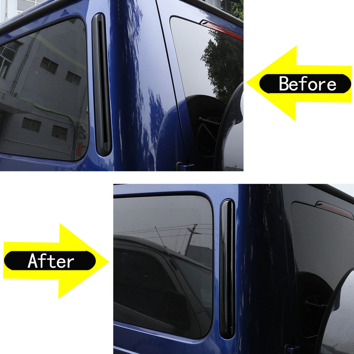 Glossy Black Rear Side Air Vent Outlet Trim For Benz G Class W463 G500/63 19-20 4