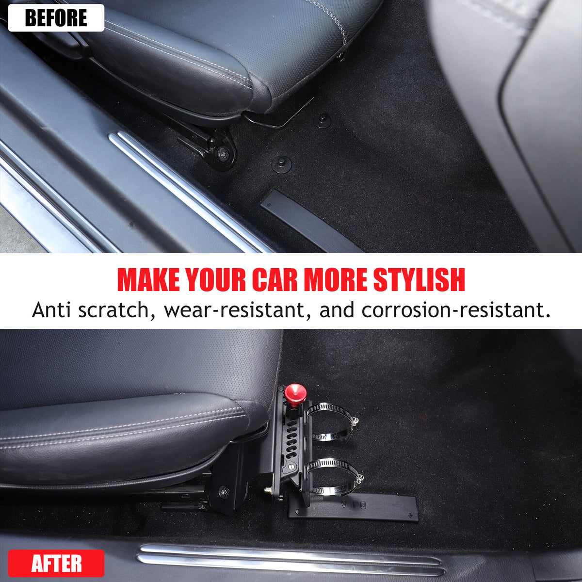 Adjustable Black Car Fire Extinguisher Mount Bracket For Mazda MX-5 Miata 16-23 7