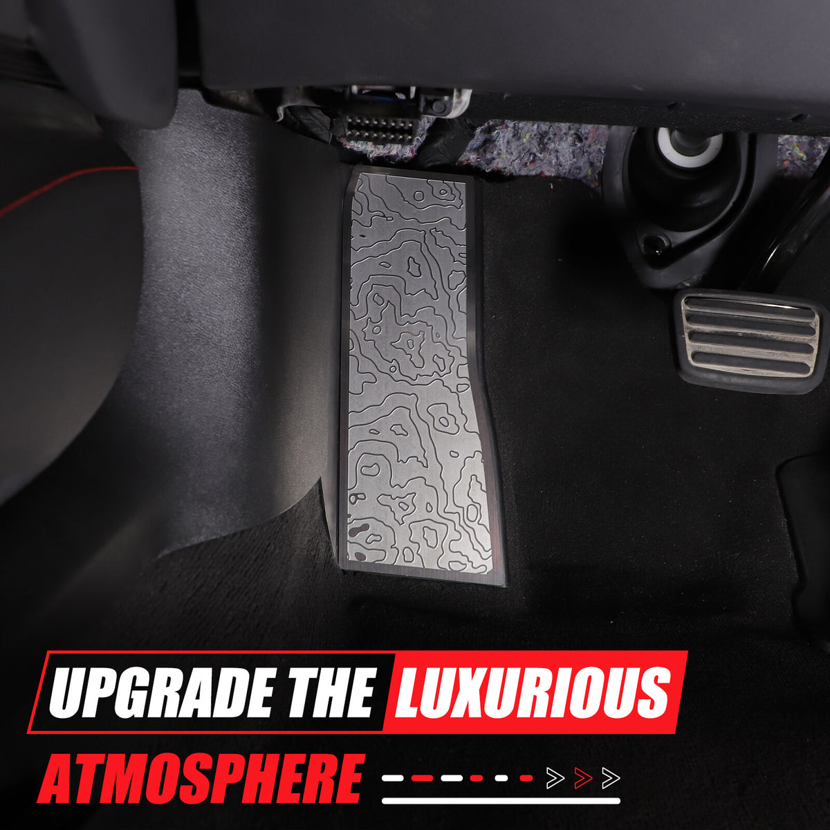 Silver Stainless Steel Left Foot Rest Pedal for Corvette C8 2020+ 22