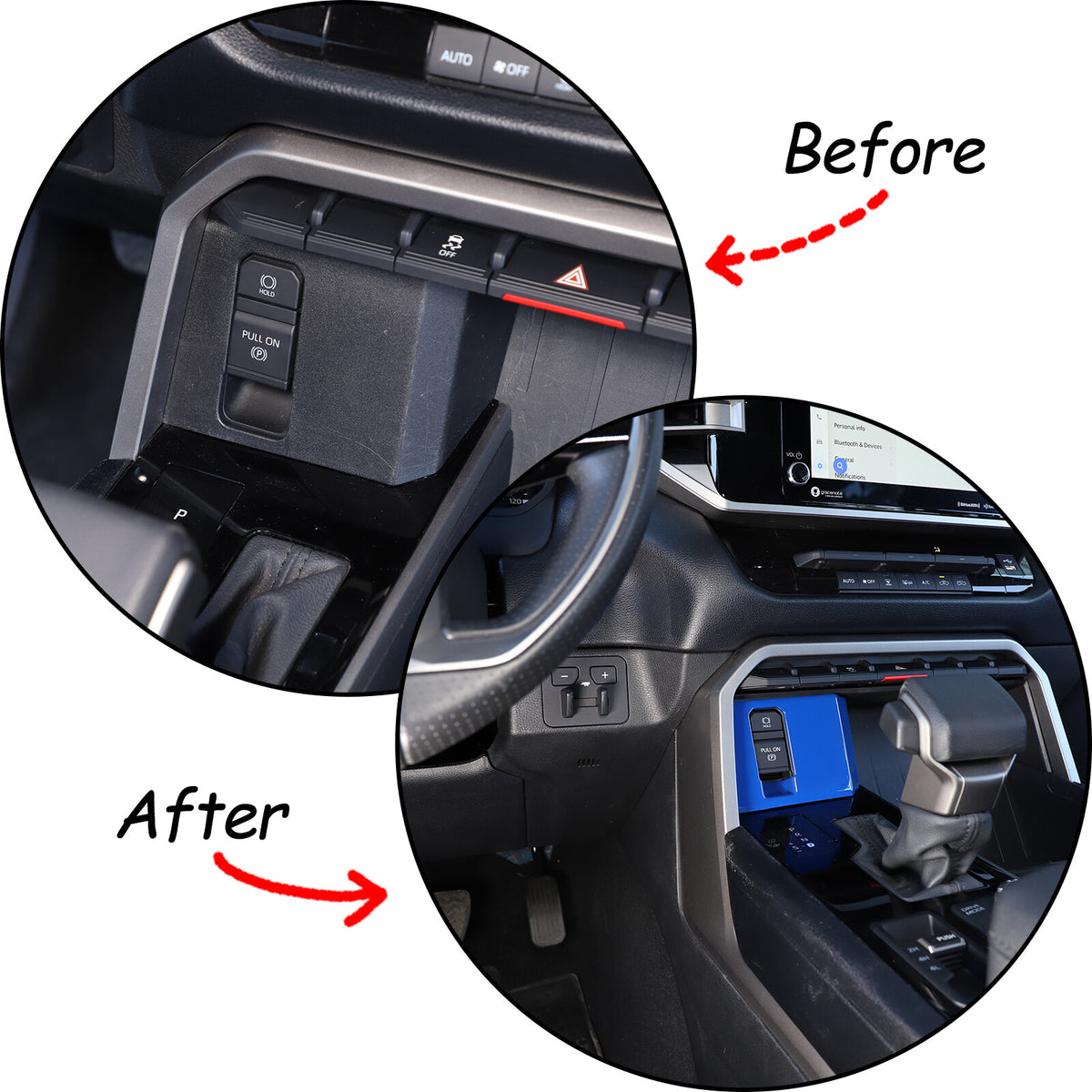 ABS Blue Car Center Panel Trim Interior Accessories For Toyota Tundra 2022-2026 - Variants 1-5 22