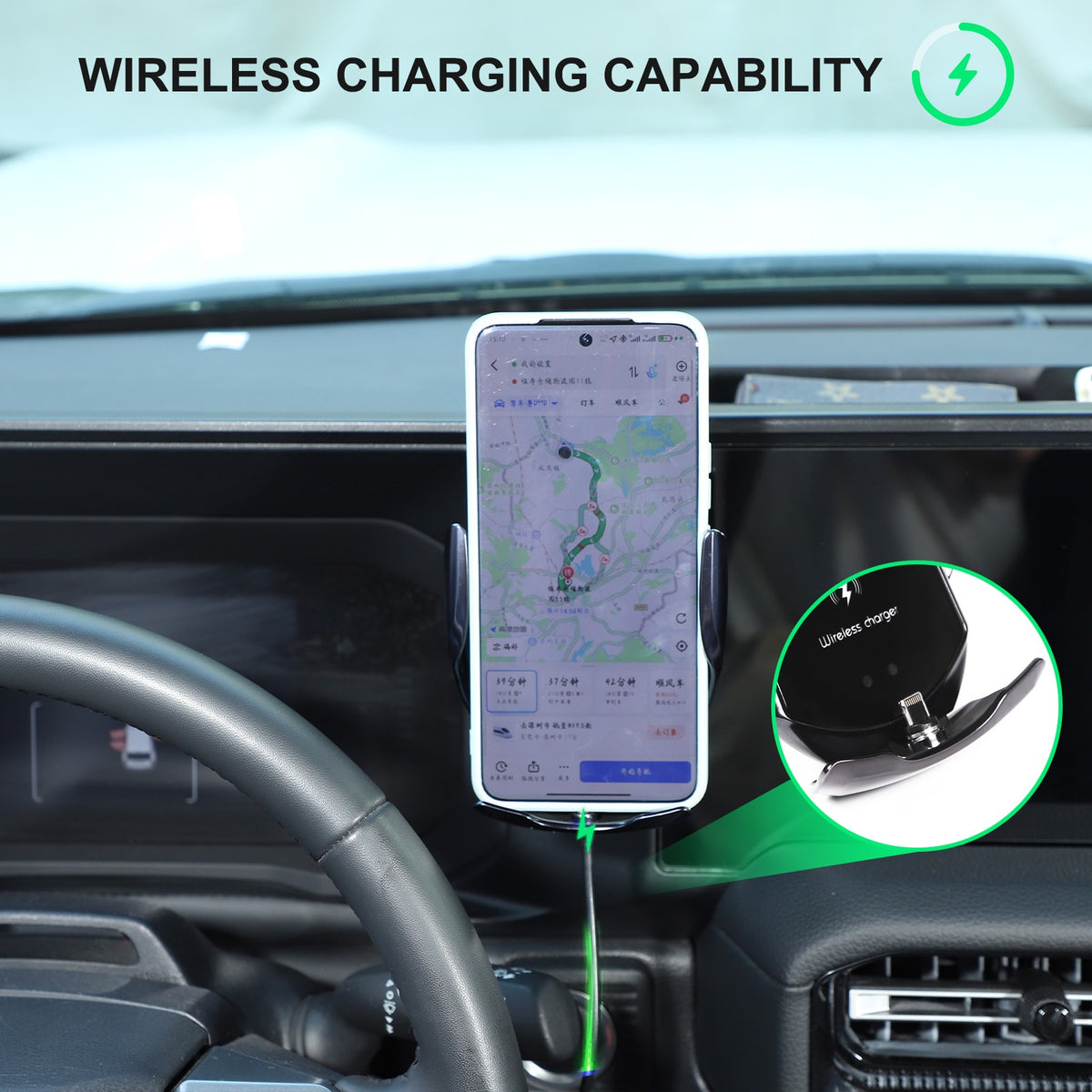 Wireless Charging Phone Holder Storage Box Tray For Toyota Prado LC250 2024+ 9