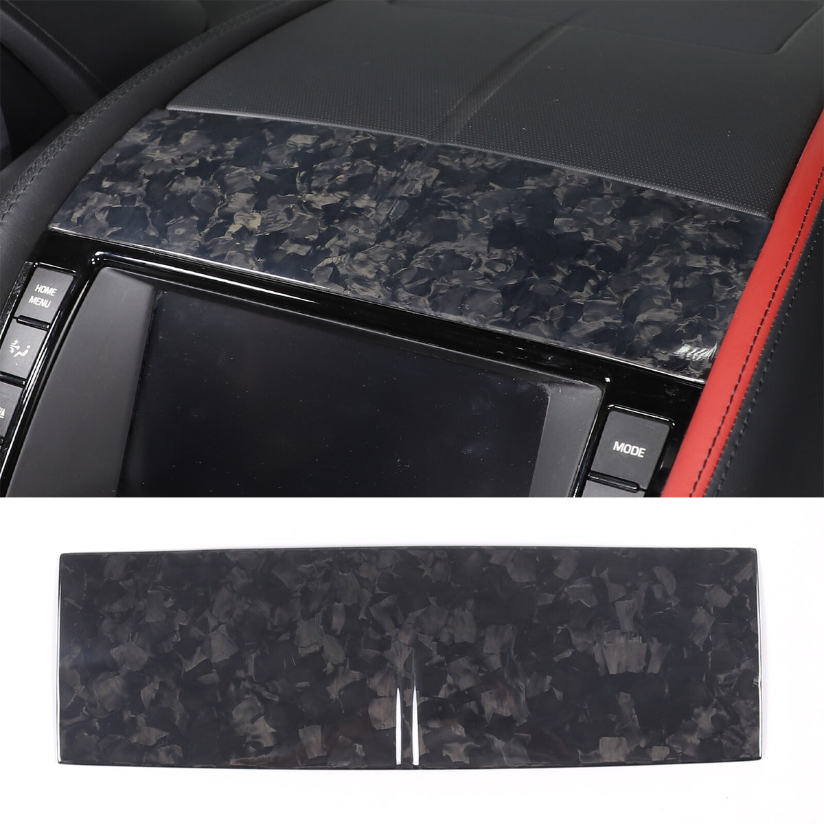 Forged Carbon Fiber Navigation Screen Top Panel For Jaguar F-TYPE 2013-2022 1