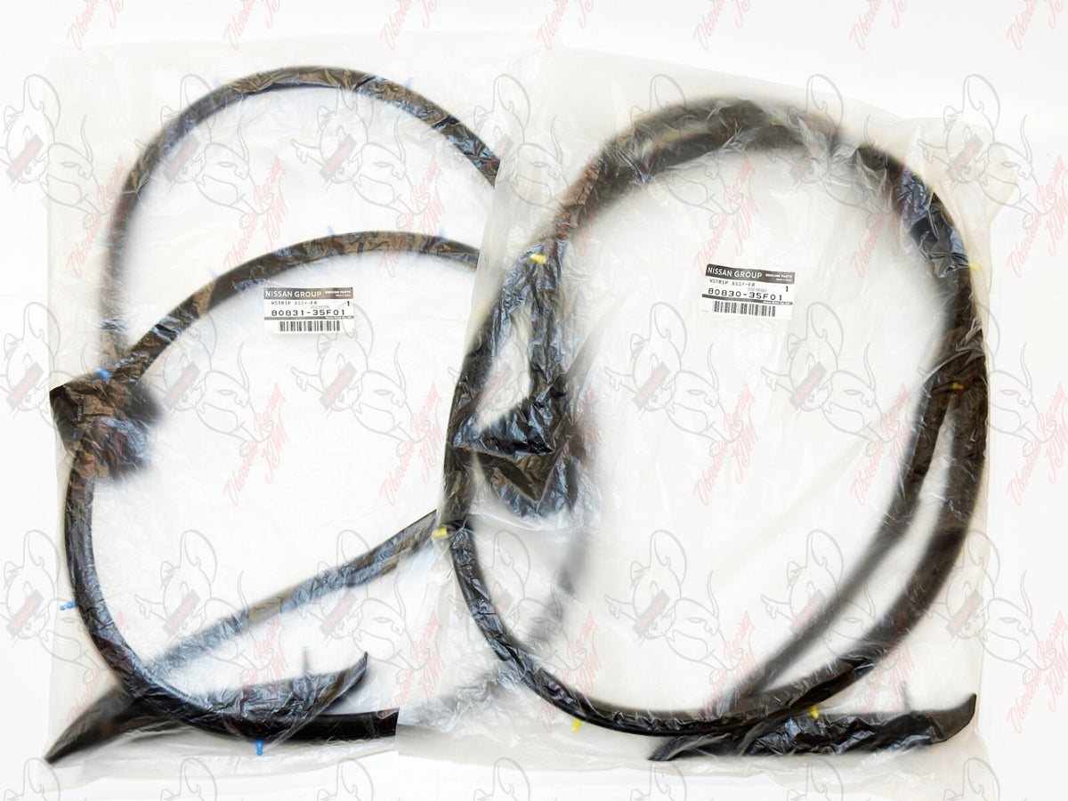 Nissan 180SX 240SX Silvia S13 Genuine Door Weatherstrip Right & Left Seals Set 4
