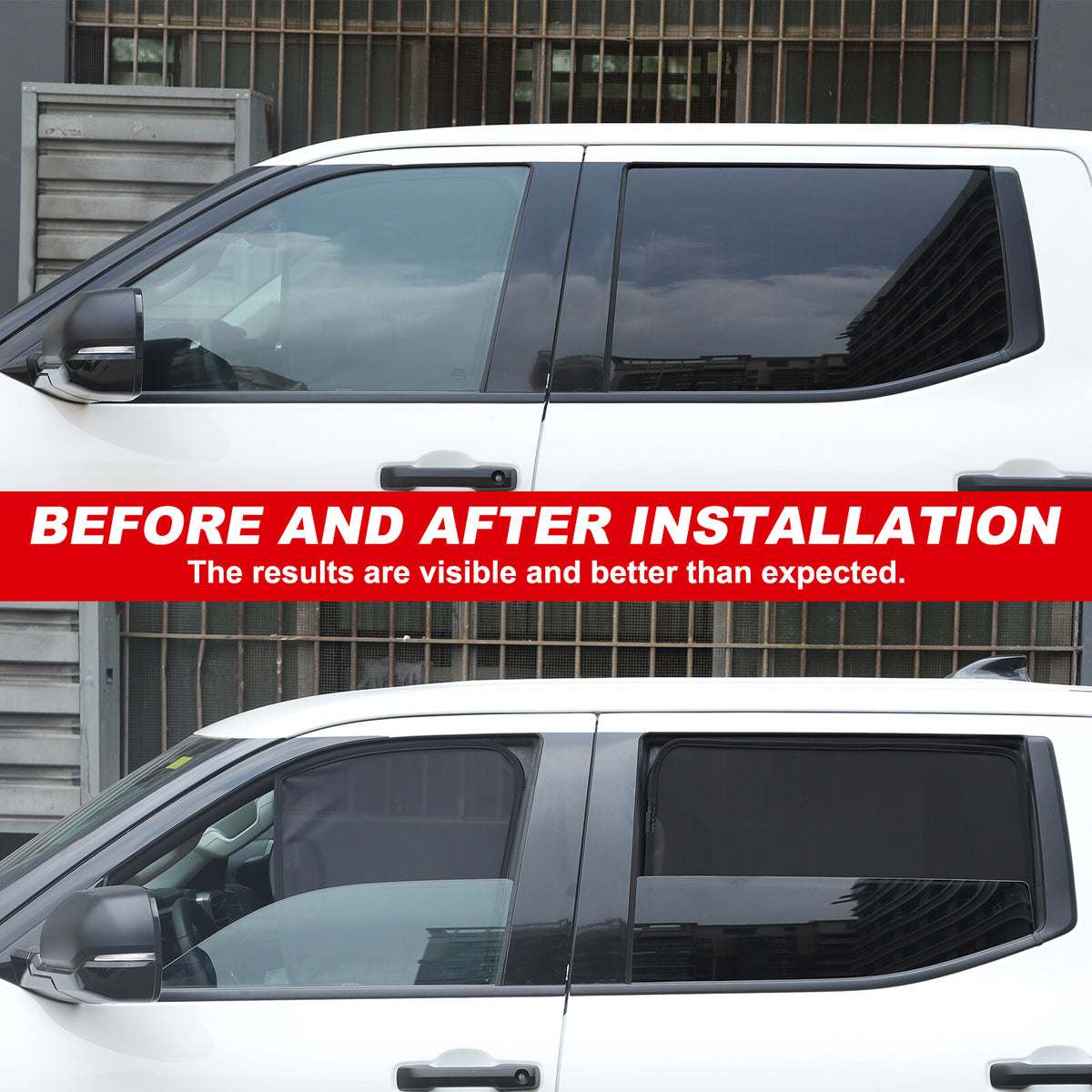 Full Windows Rear Windshield Sun Shade Privacy Cover For Toyota Tundra 22+ US 17