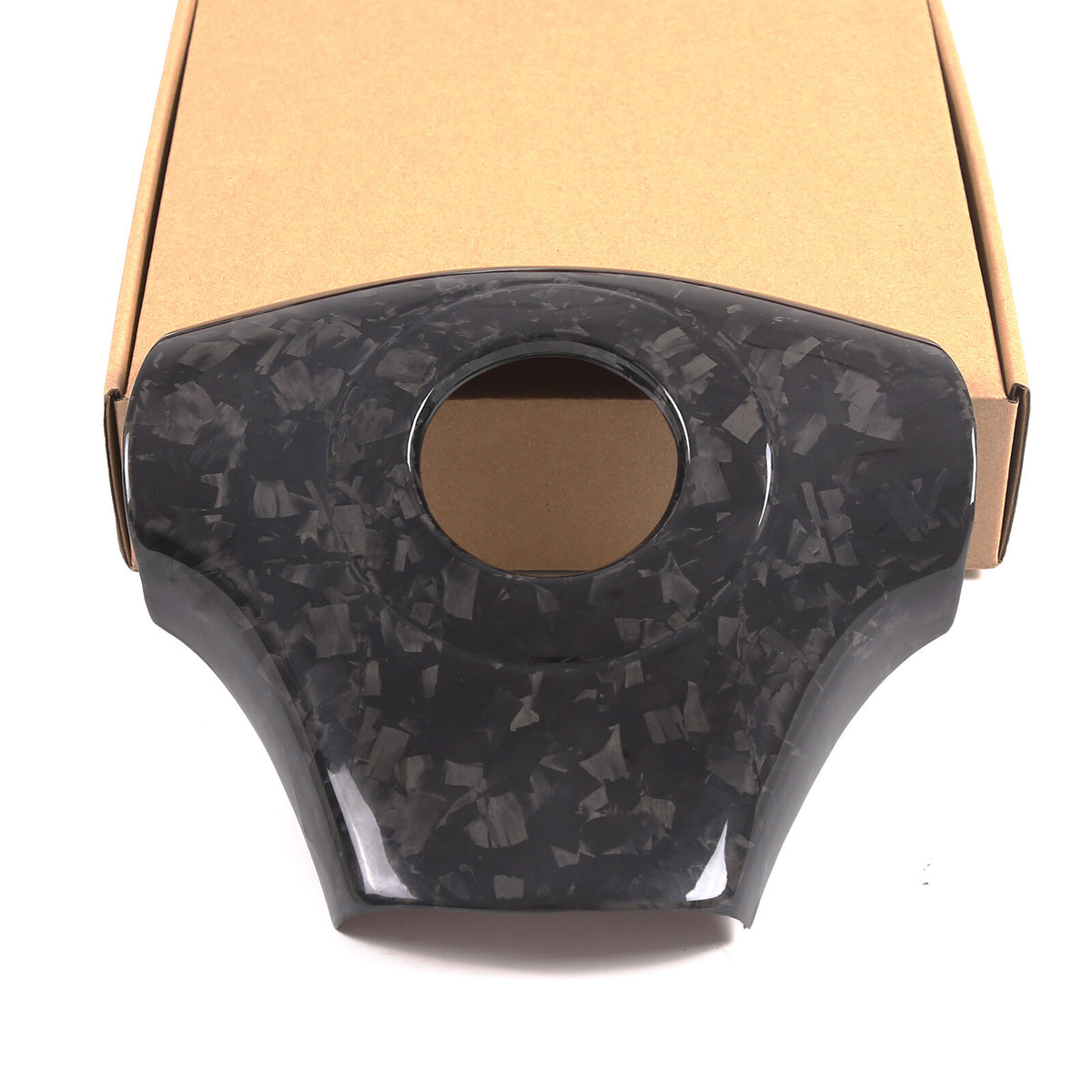 Forged Real Carbon fiber Center Steering wheel trim cover For Corvette C6 05-13 11