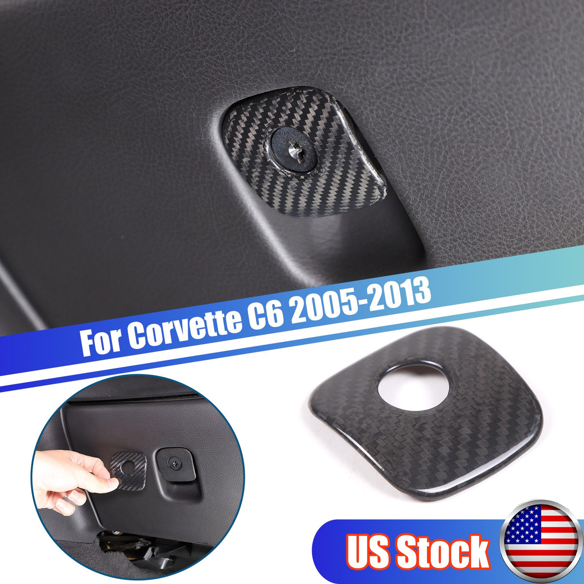 Real Carbon Fiber Interior Center Console trim For Corvette C6 2005-2013 109