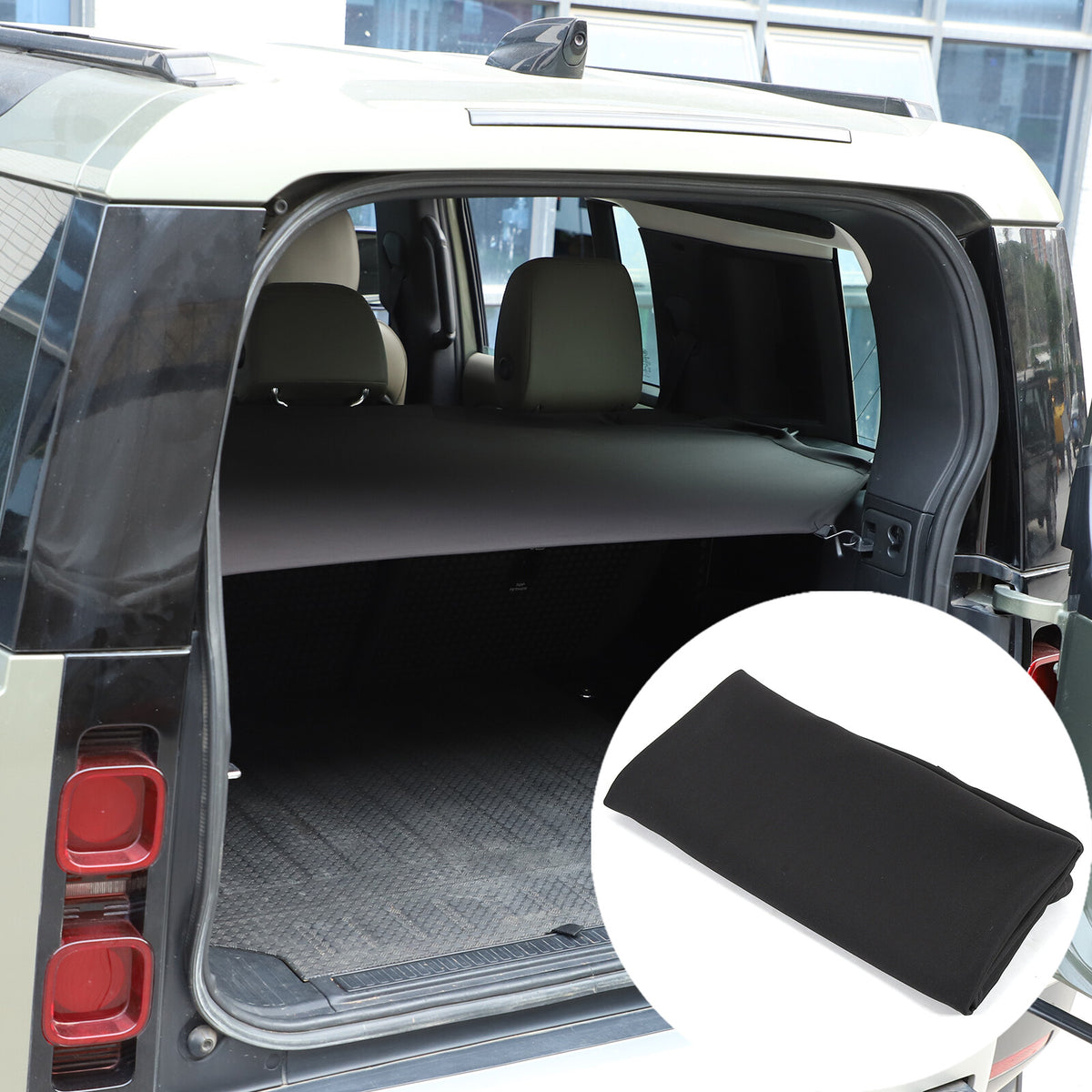 Rear Trunk Cargo Sunshade Mesh Net Insect Soft Top For Defender 110 2020-2024 US 16