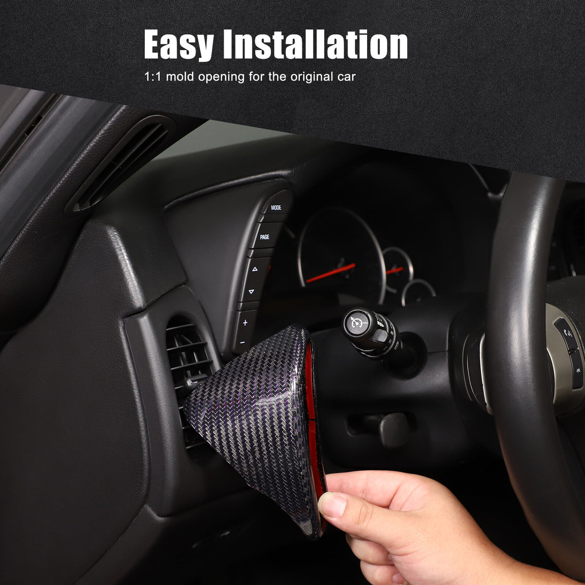 Real Carbon Fiber Interior Dashboard Console Frame Trim For Corvette C6 2005-13 12