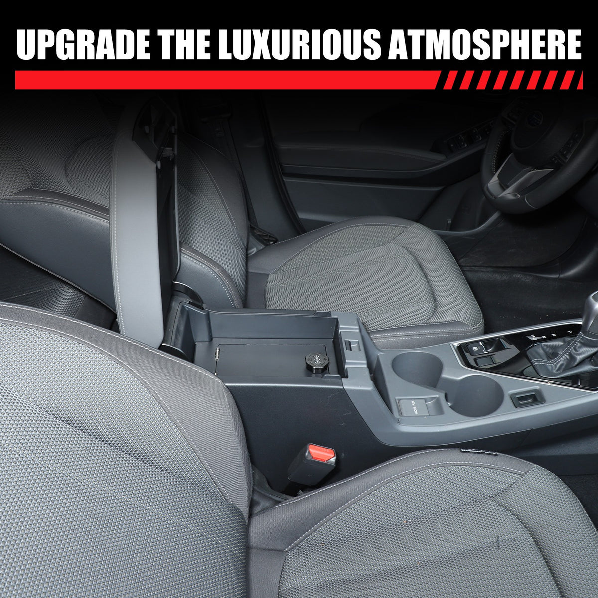 Alloy Center Console Safe Storage Lock Box Tray For Subaru Crosstrek GU 24+ US 21