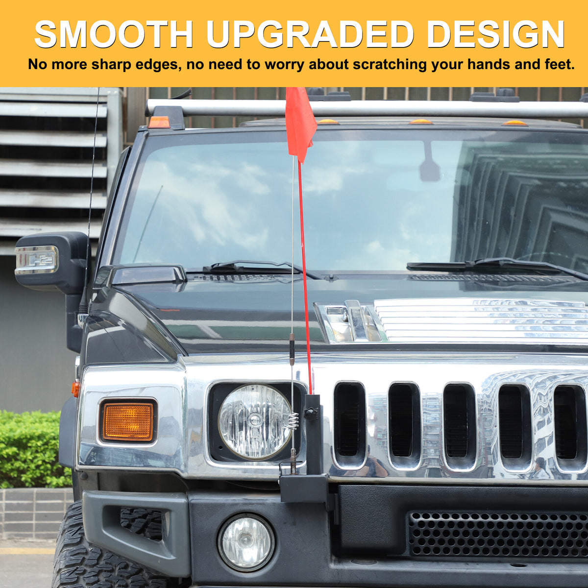 Front Bumper Flagpole Holder Antenna Mount Bracket For Hummer H2 2003-2009 20