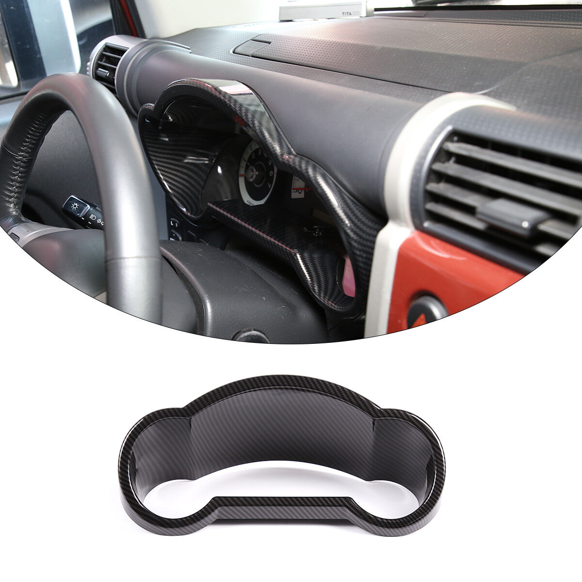 ABS Carbon Fiber Full Interior Center Decoration Trim Kit For FJ Cruiser 2007-21 - Styles 1-5 33