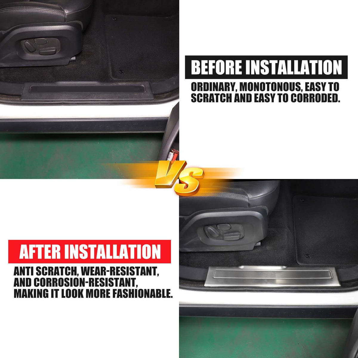 Silver Interior Door Sill Guard Protector Cover For Range Rover Evoque L538 14