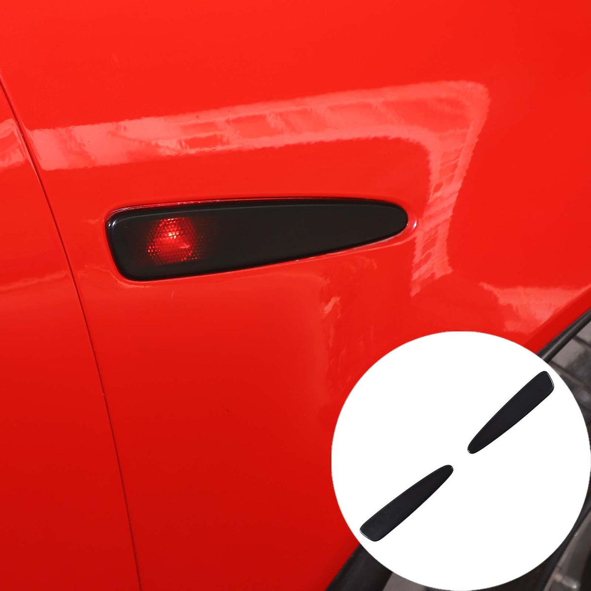 Smoked Black Front Headlight & Rear Tail Light Cover Trim For Corvette C6 05-13 43