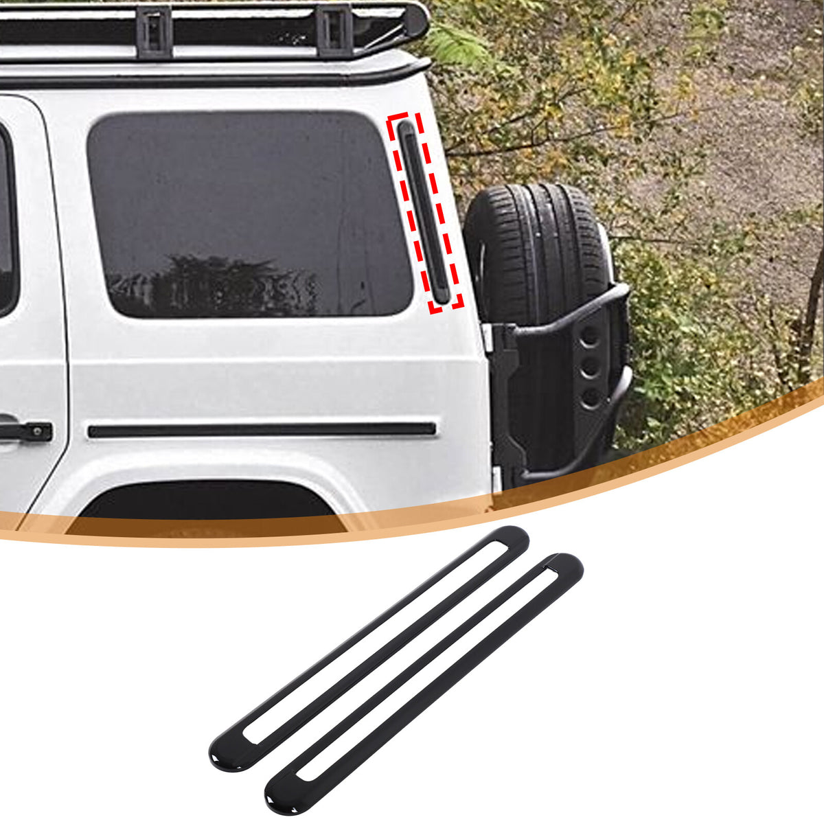 Glossy Piano Black Rear Side Air Outlet Trim Cover For Benz G-Class W463 25+ US 18