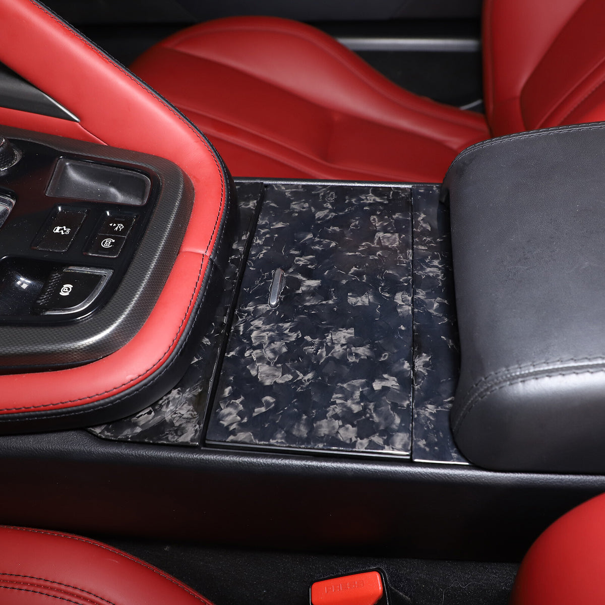 Forged Carbon Fiber Center Cup Holder Panel Trim For Jaguar F-TYPE 2013-2024 13