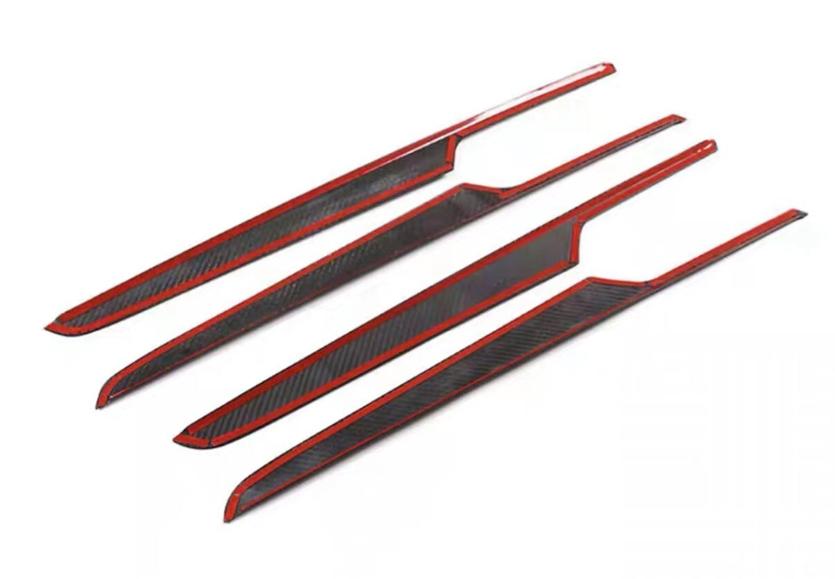 Real Carbon Fiber Interior Door Panel Trim Cover For Porsche Macan 95B 14-20 US 10