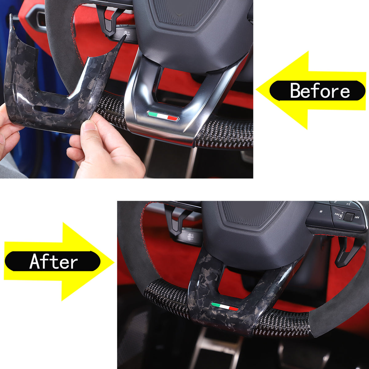 34 Styles Forged Real Carbon fiber Interior Trim Kit For Lamborghini URUS 18-23 - Variants 1-5 11