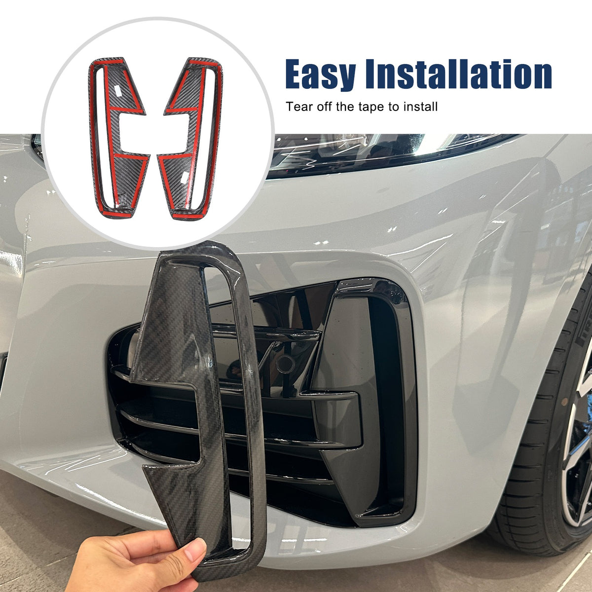 Real Carbon Fiber Front Fog Light Trim For BMW BMW 4 Series G22 Coupe 22+ US 21