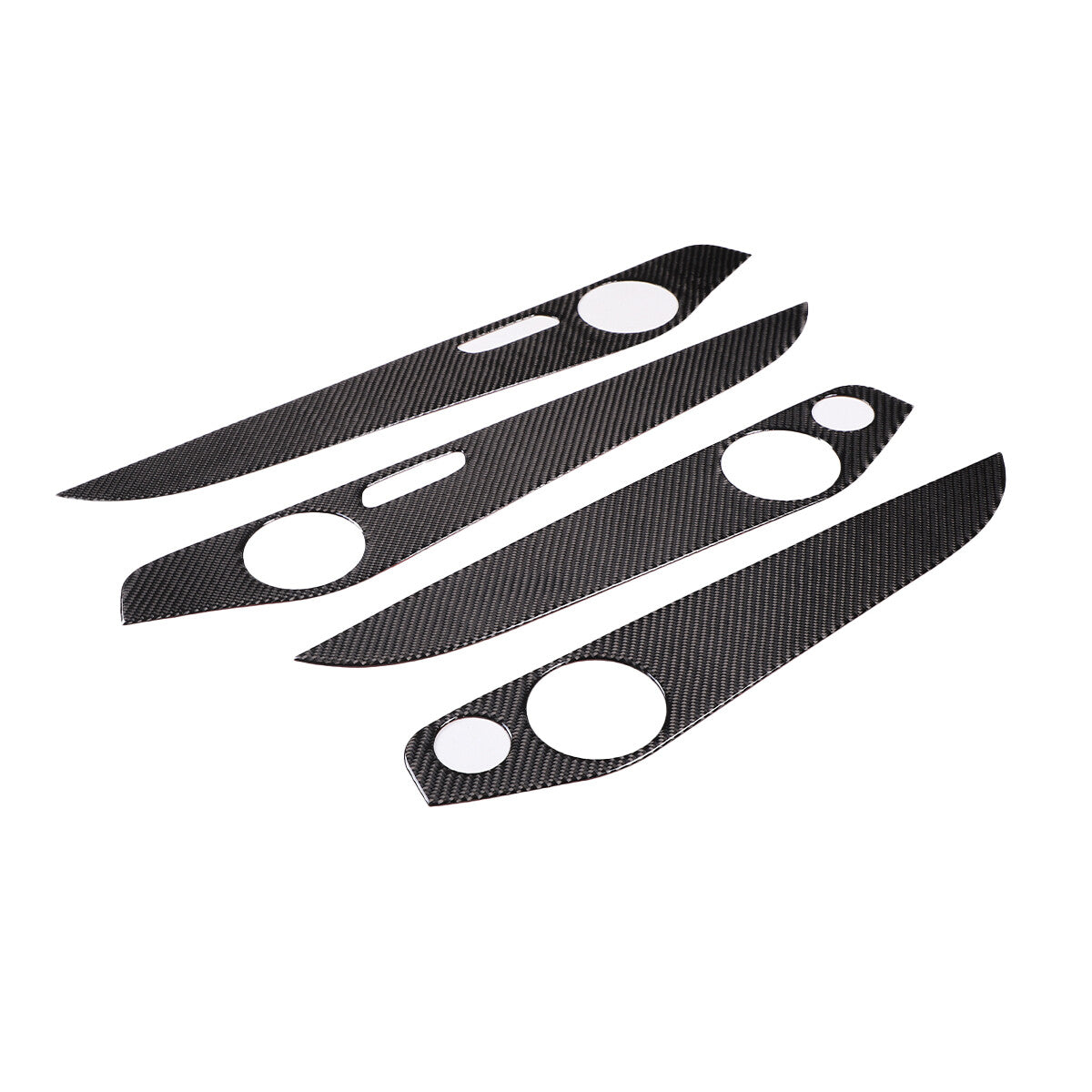 Real Carbon Fiber Interior Door Panel Trim For Benz C GLC Class W205 2014-20 9