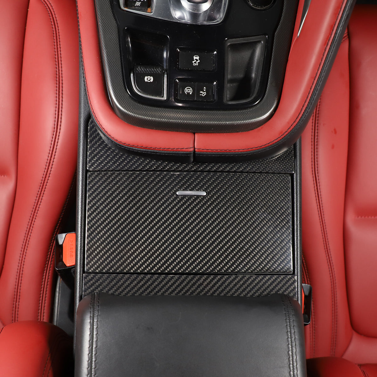 Real Carbon Fiber Interior Center Console Panel Trim For Jaguar F-TYPE 2013-24 4