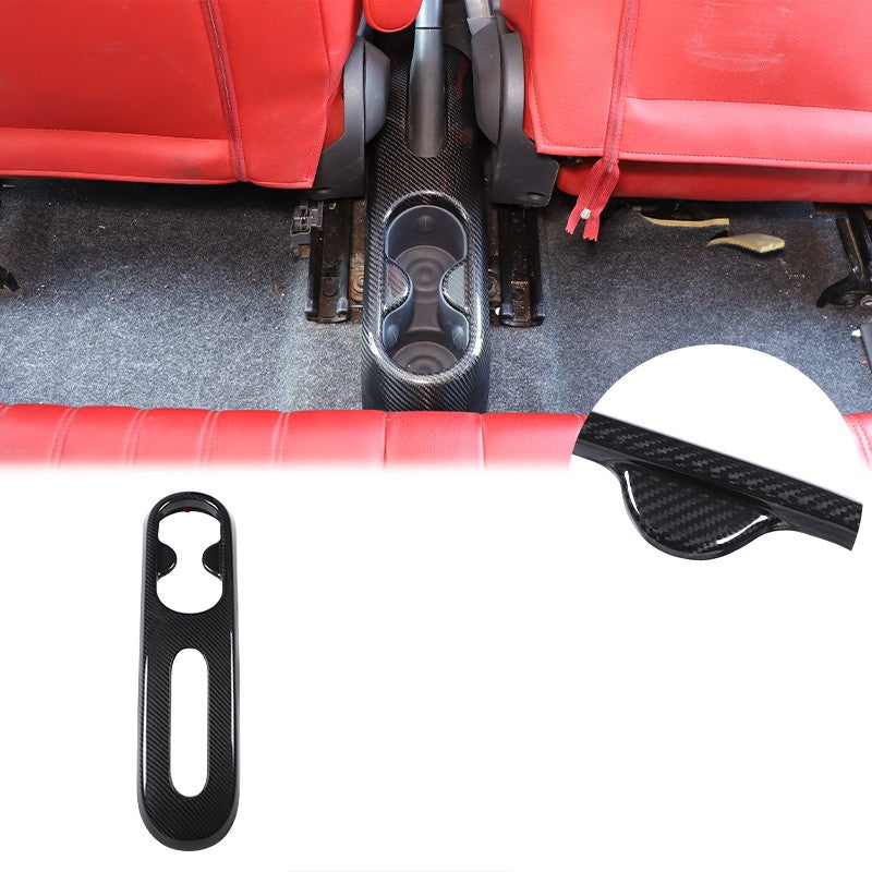 Real Carbon Fiber Handbrake & Cup Holder Panel Trim For Fiat 500 312 2007-2015 23
