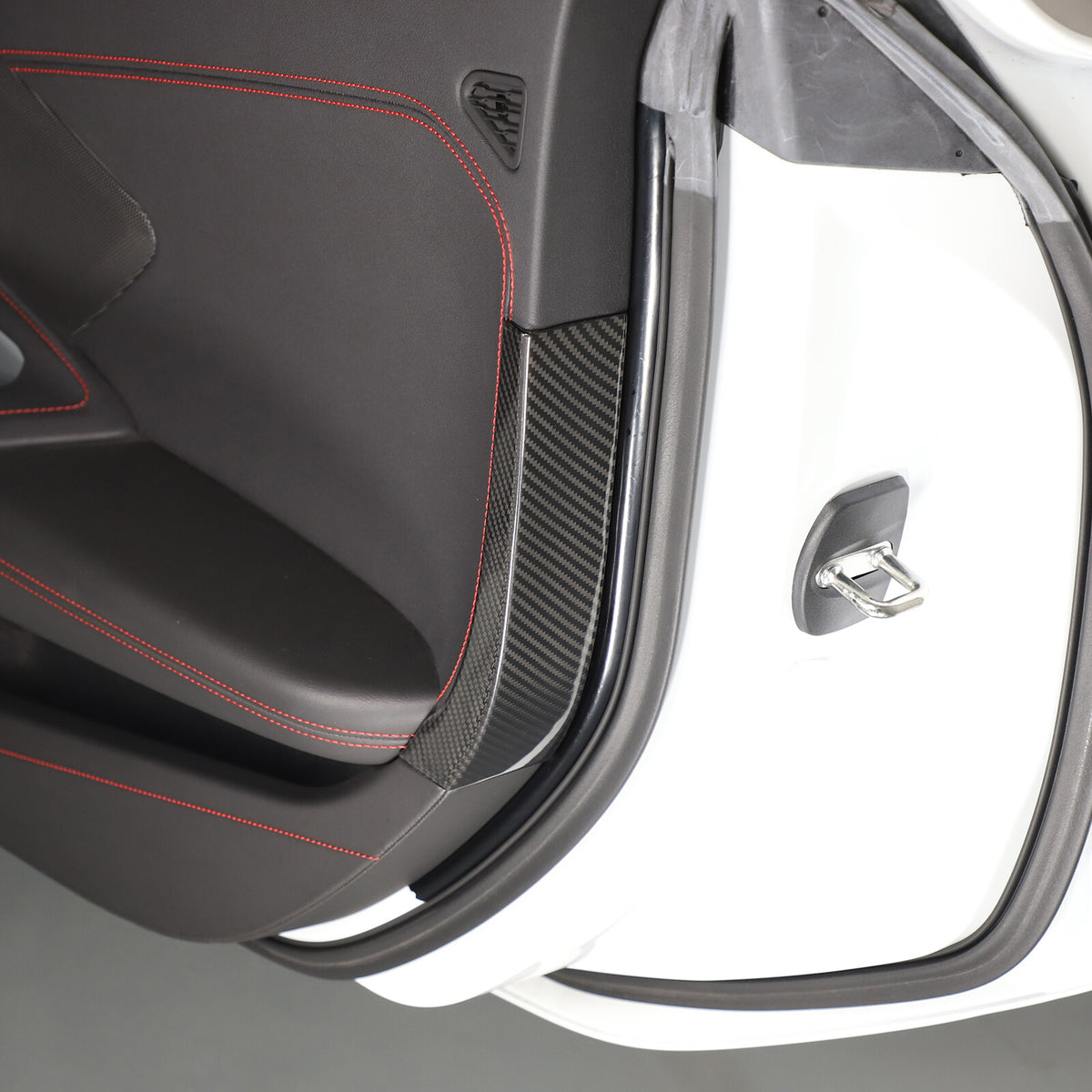 Real Carbon fiber Interior Door Panel trim Cover Frame For Corvette C8 2020-26 5