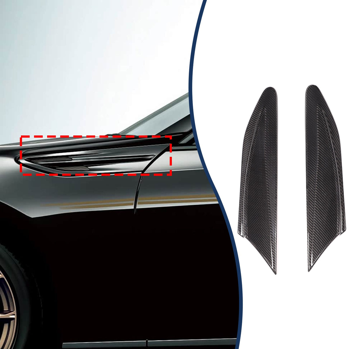Real Carbon Fiber Side Fender Airvent Trim For Toyota 86 16-20/Subaru BRZ 12-20 11