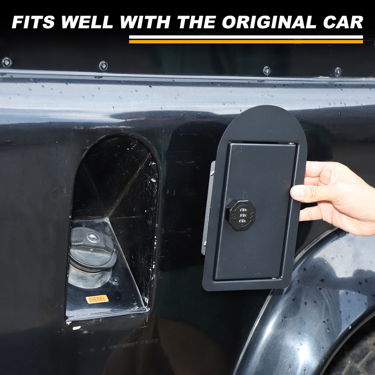 Carbon Steel Fuel Tank Cap Anti-Theft Lock Trim For LR Defender L663 04-18 US 3