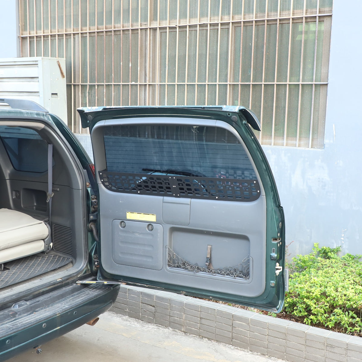 Rear Window Storage Barrier Molle Panel For Toyota Prado 2003-2009 19