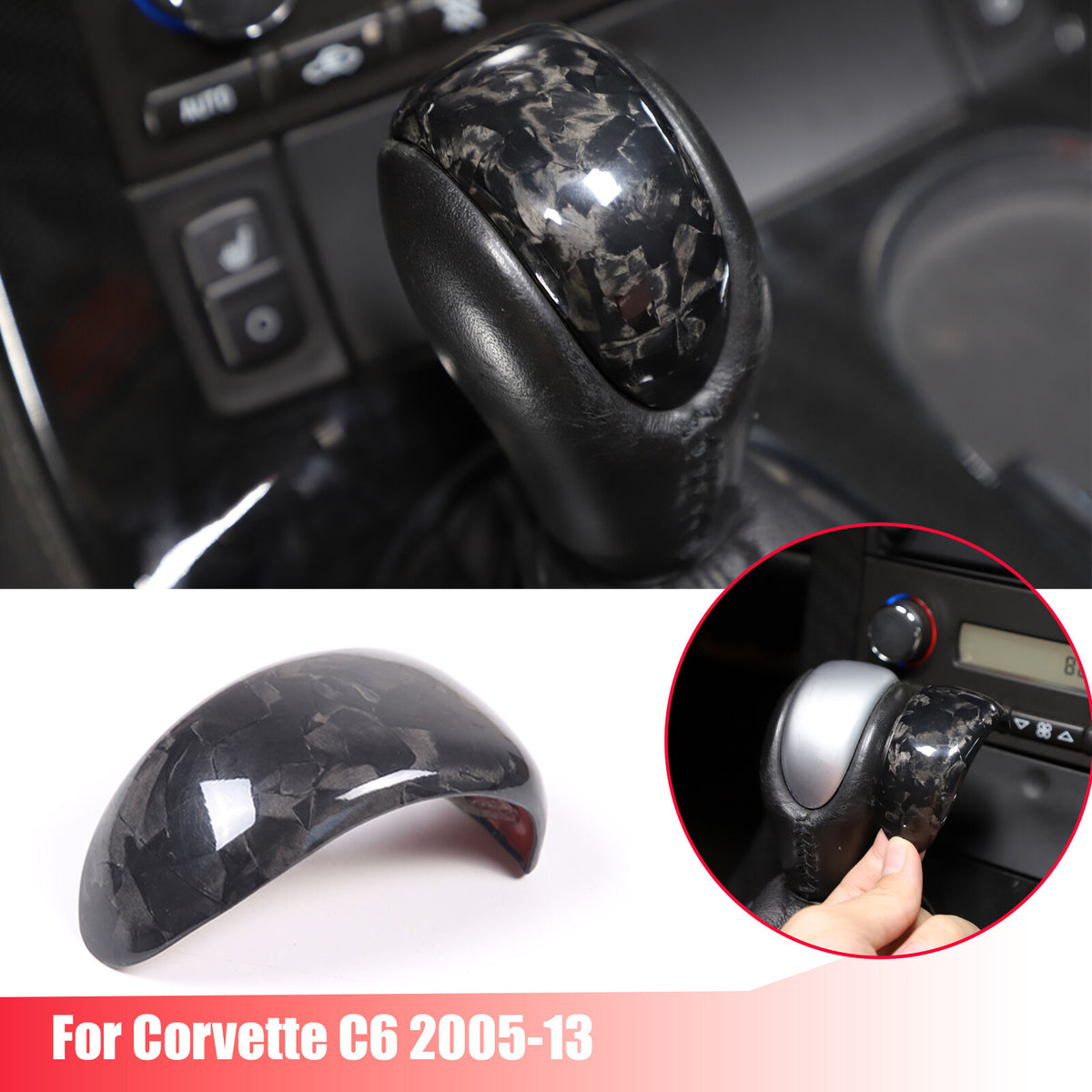 Forged Real Carbon Fiber Full Interior Set Decor Cover Trim Kit for Corvette C6 92