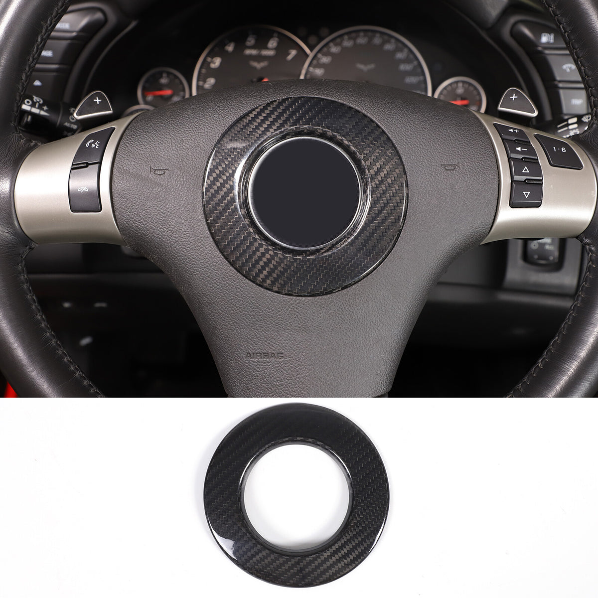 Real Carbon Fiber Interior Center Console trim For Corvette C6 2005-2013 4
