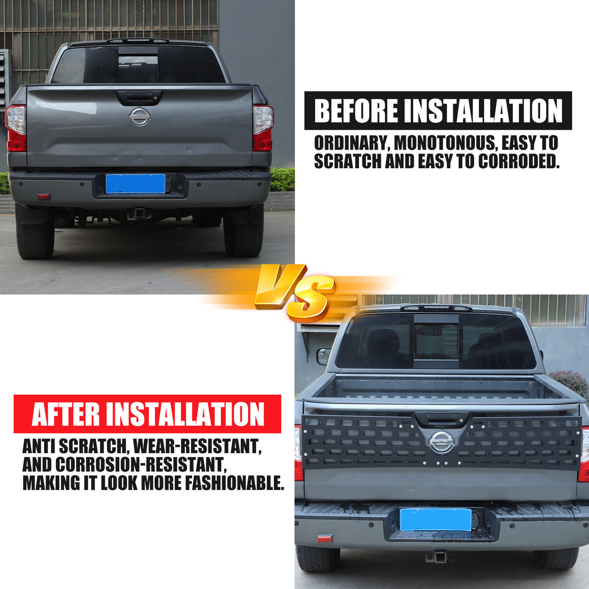 Rear Bed Molle Panel Truck Bed Tailgate Molle Panel For Nissan Titan 16-23 US 24