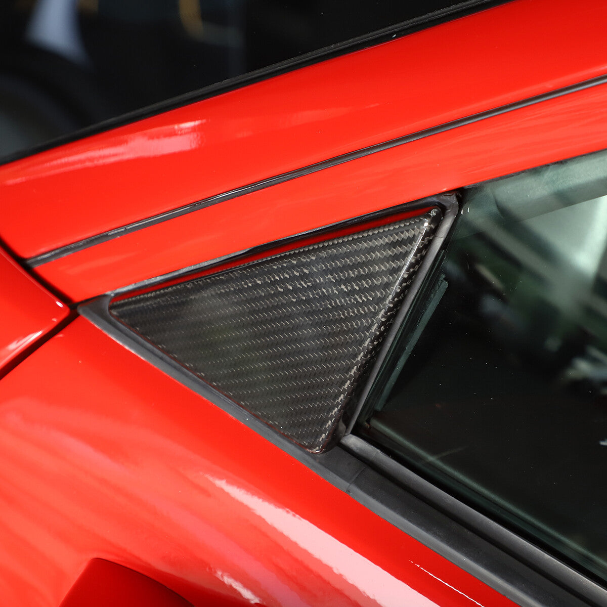 Real Carbon Fiber A-Pillar Front Window Triangle Cover For Ferrari 458 2011-2016 9