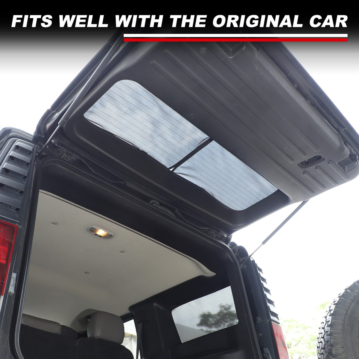 Black Rear Tailgate Window Mesh Screen Sun Shade Cover For Hummer H2 2003-2009 9