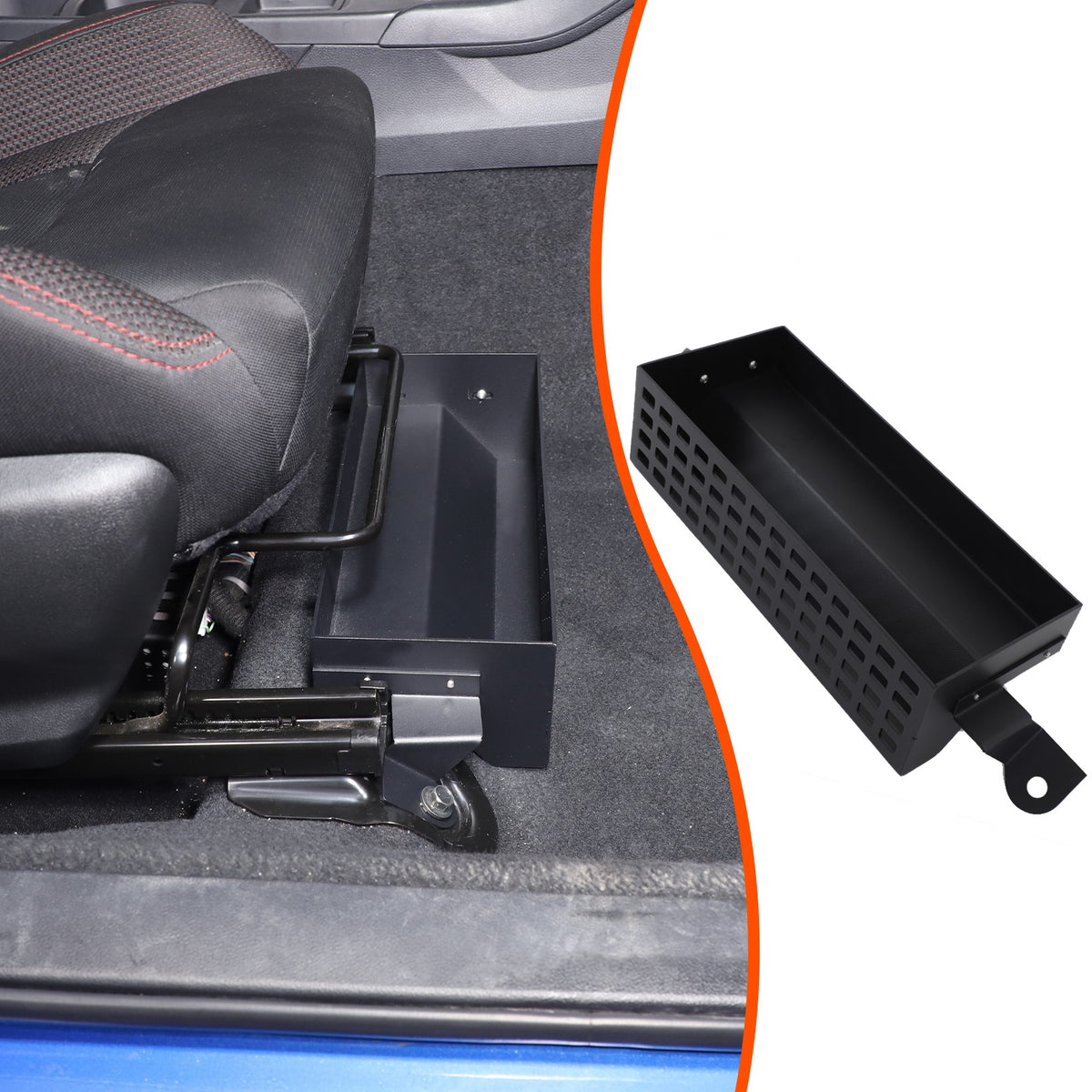 Aluminum Passenger Seat Under-Seat Storage Basket For Subaru WRX VB 2022+ 16