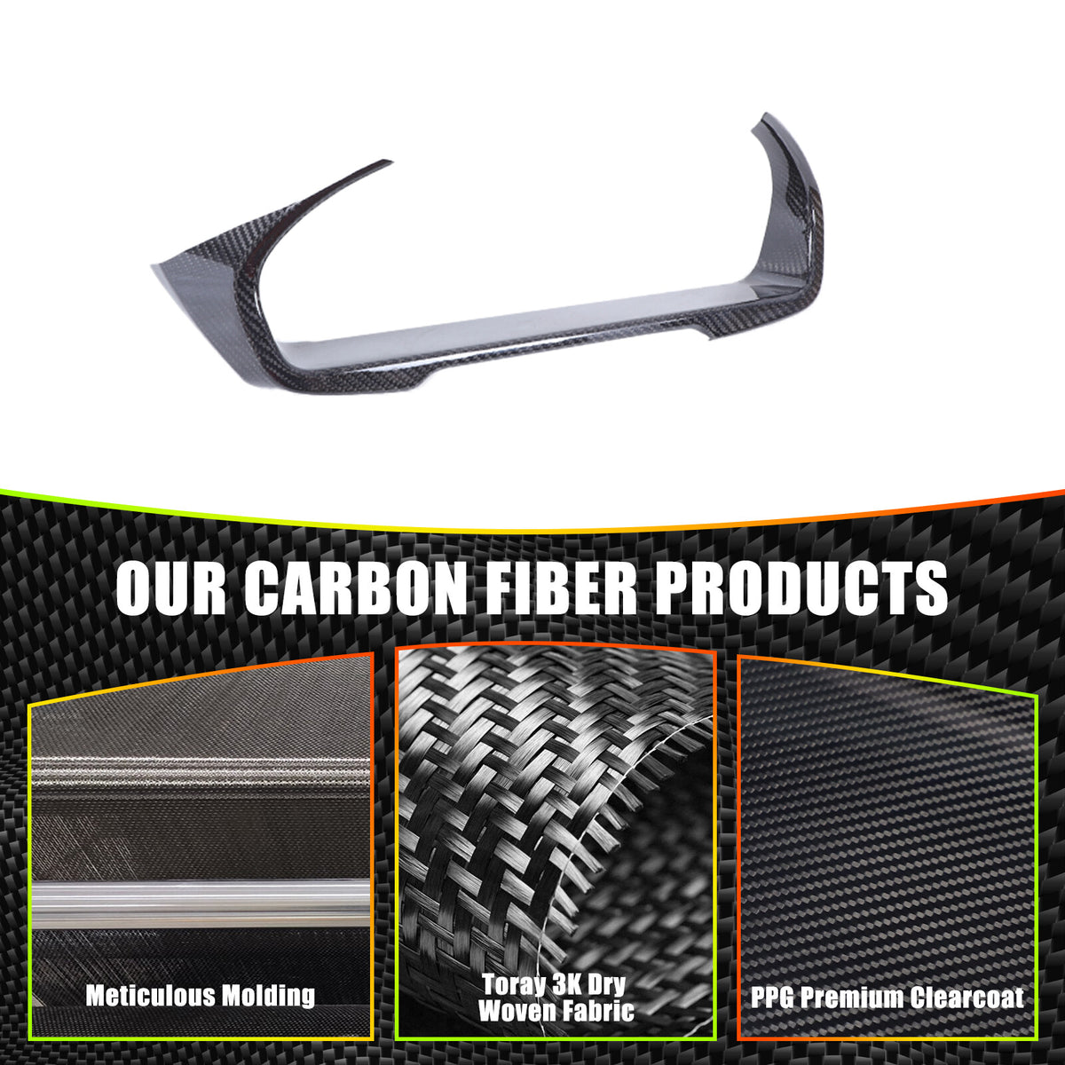 17PCS Real Dry Carbon Fiber Interior Trim Decor Cover For BMW X5 F15 2014-2018 7